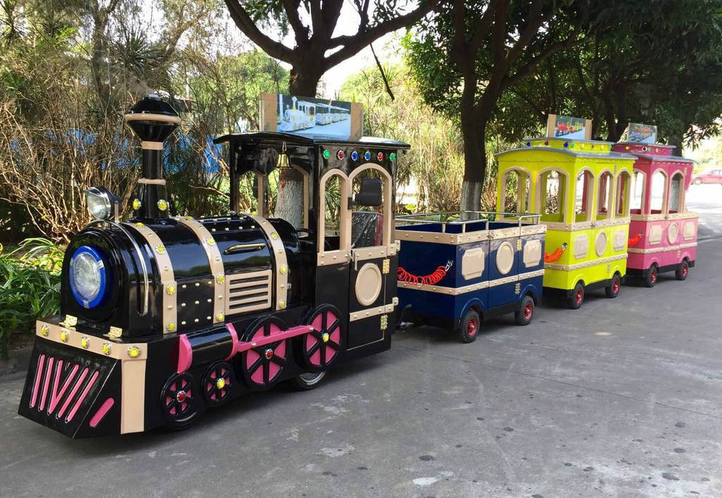 玉门景区广商场无轨观光小火车电动儿童游乐设备小火车可坐人户外玩具